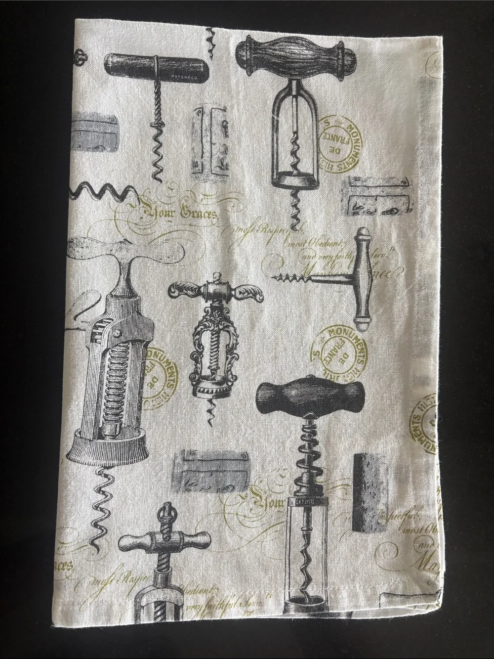 Kitchen Dish Towels - New Orleans Paris Wine - 4pc Bundle - Retro Souvenir
